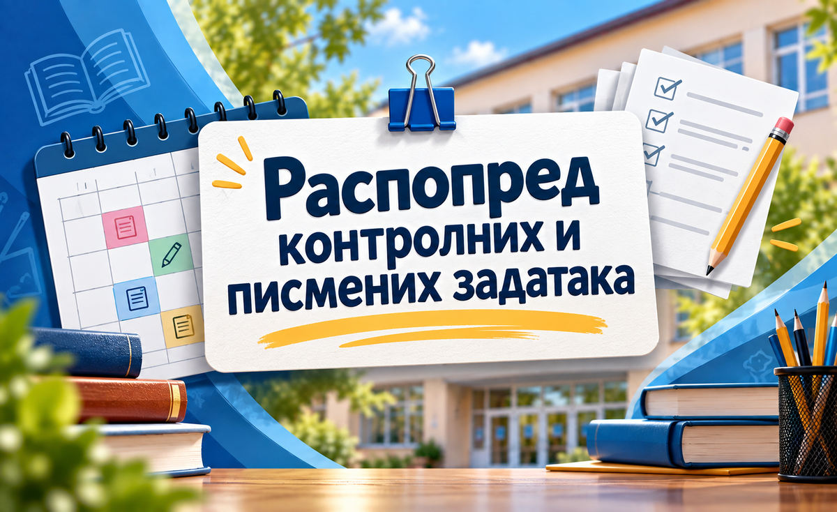 Распопред контролних и писмених задатака за прво полугодиште школске 2025/26. године (први циклус)